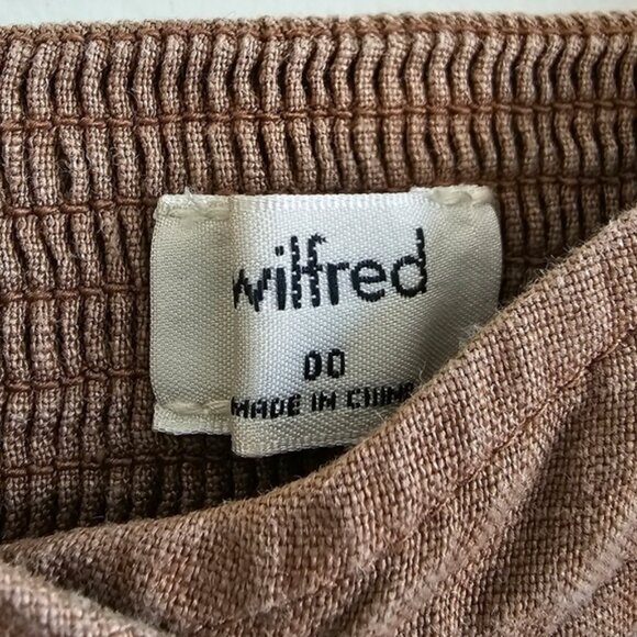 Aritzia Wilfred Ducharme linen mini dress dusty rose beige size 00 - Picture 13 of 16